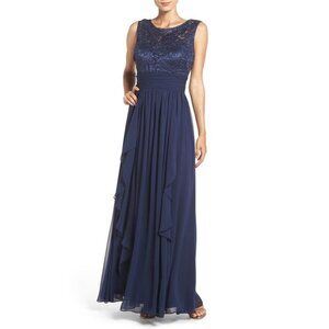 ELIZA J , Lace & Chiffon Gown prom wedding dress